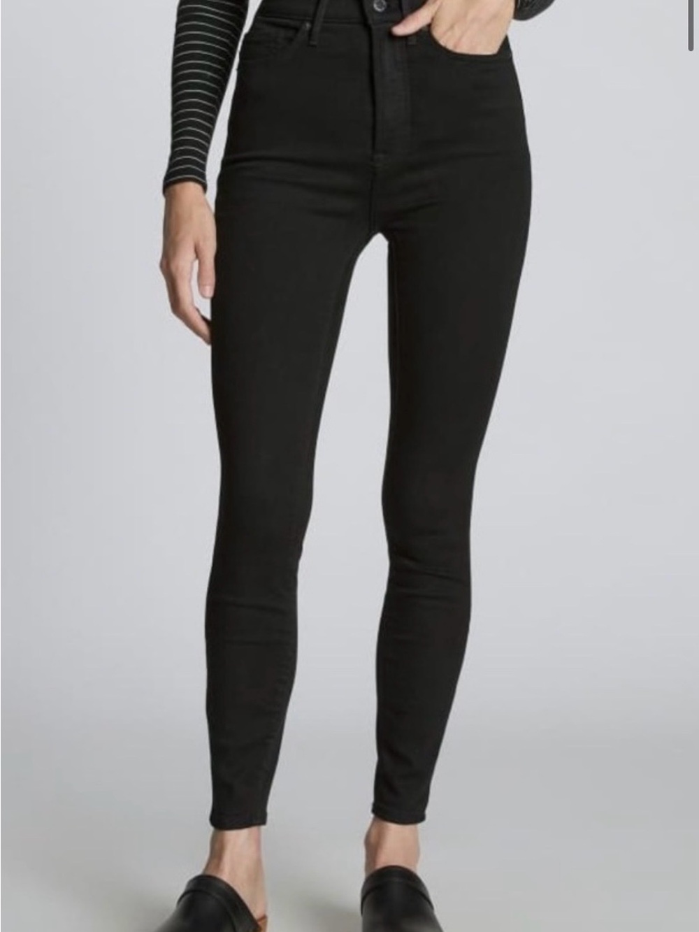 Everlane Black High-Rise Skinny Jeans